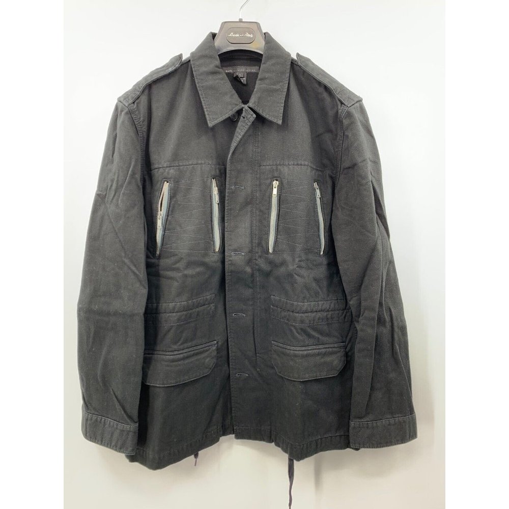 Marc By Marc Jacobs Black Parka With Multiple Zippers Size L (X1)